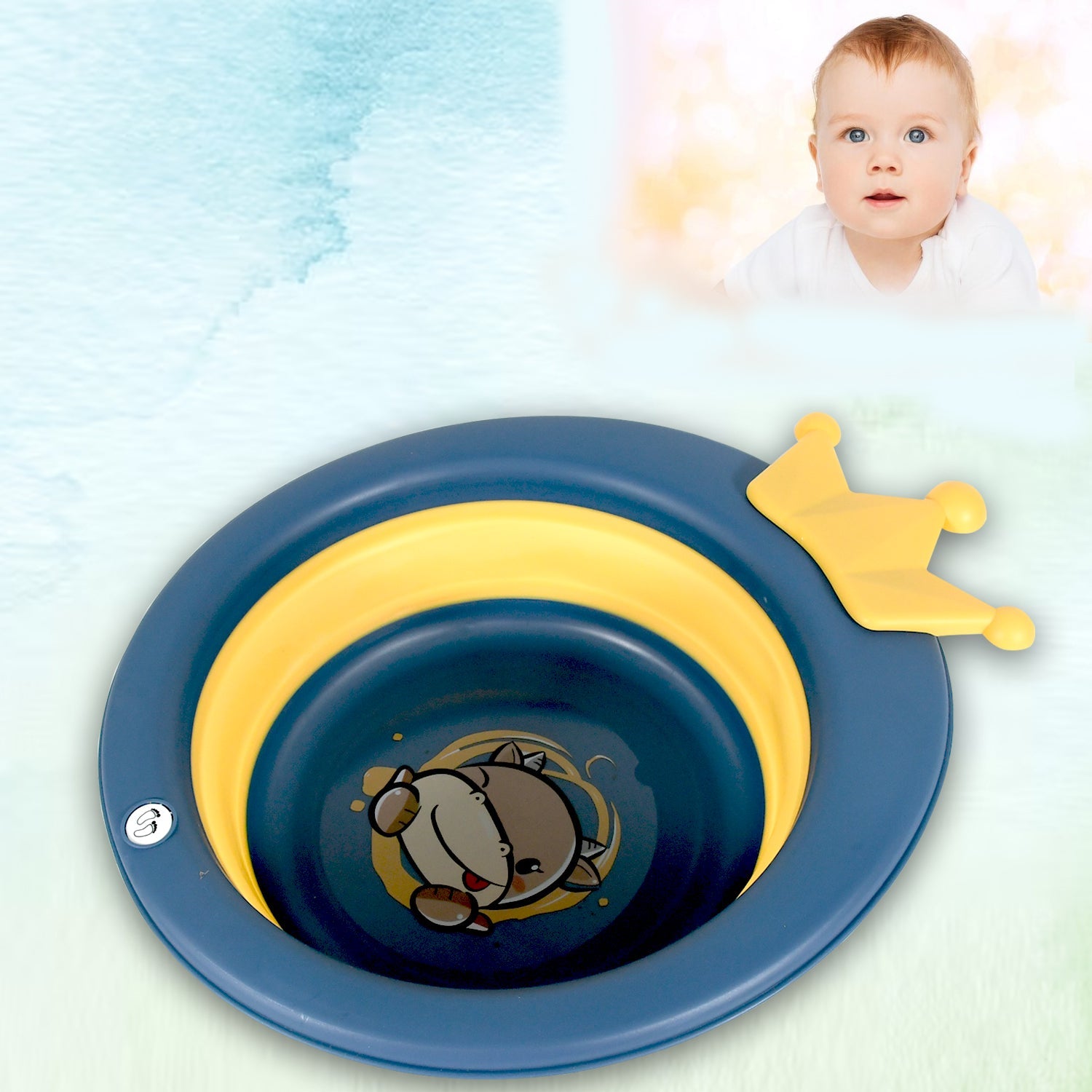 17514 Cartoon Shape Wash Basin, Space Saving Multi Function Foldable Baby Wash basin Easy Clean Lightweight Thicken for Washing Face for Home (33x31 Cm / 1 pc) 17514 Cartoon Shape Wash Basin, Space Saving Multi Function Foldable Baby Wash basin Easy Clean Lightweight Thicken for Washing Face for Home (33x31 Cm / 1 pc)